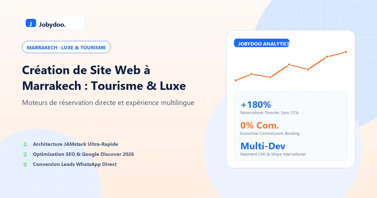 Création de site web à Marrakech pour tourisme, riads et e-commerce de luxe